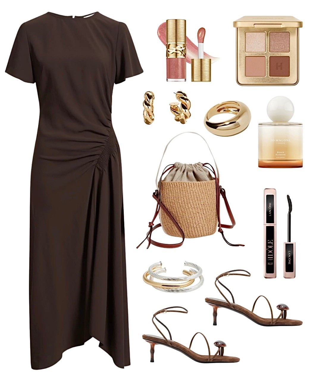 Brown dress
Spring outfit 
Summer outfit 
Bucket bag

#LTKSeasonal