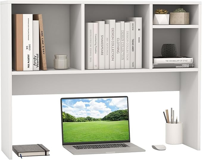 Giantex Desktop Bookshelf, Countertop Storage Hutch with 4 Shelves for Computer Desk, Dressing Ta... | Amazon (US)