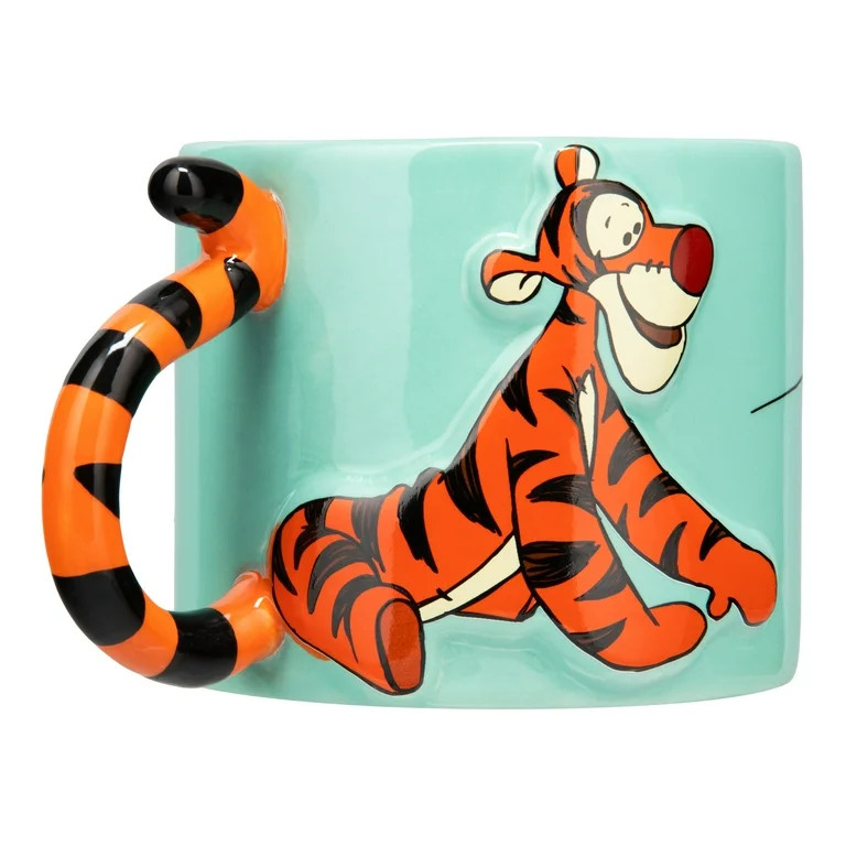 PD Tigger Tail Ceramic Mug with Embossed Character Details, 400ml | Walmart (US)