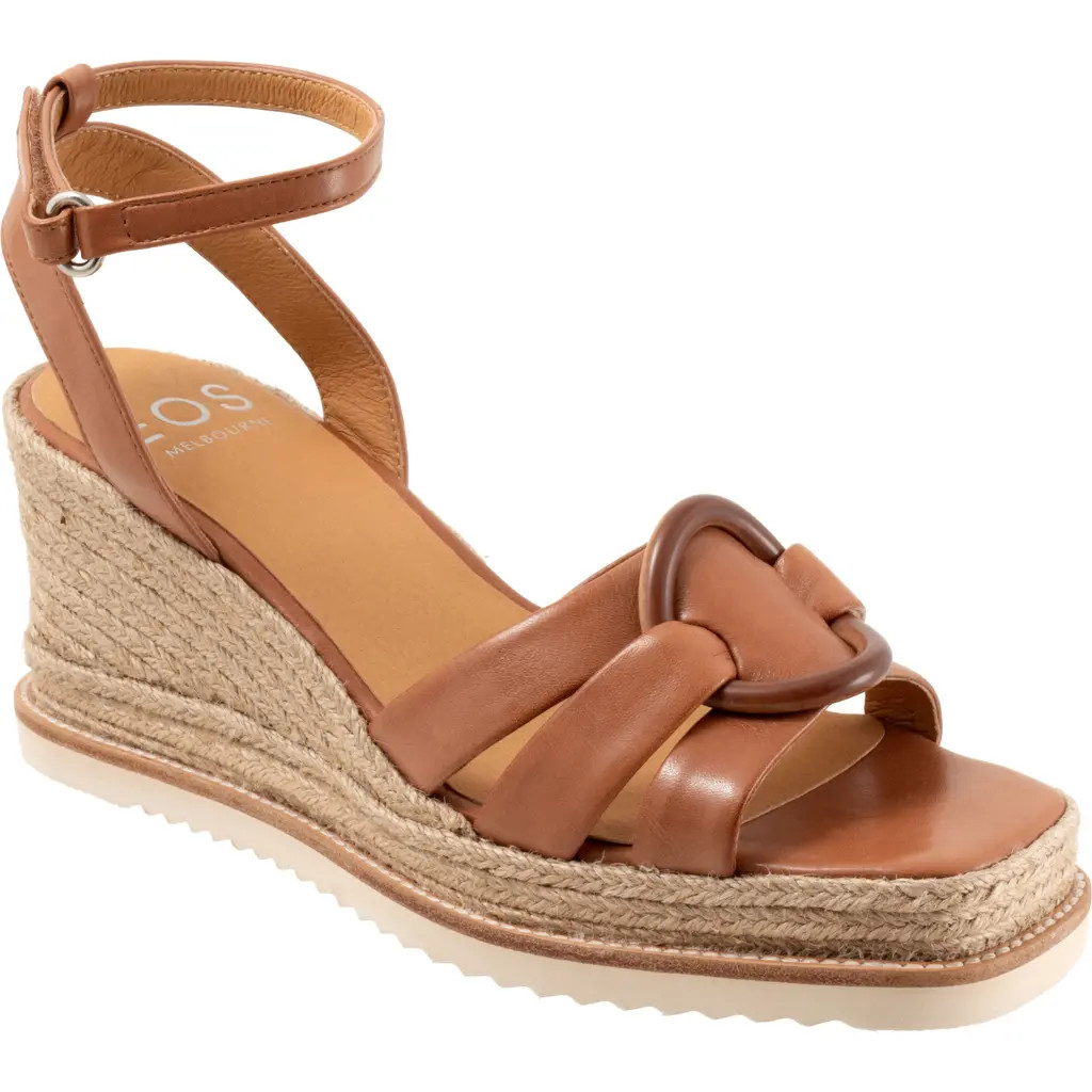 EOS FOOTWEAR Zeline Platform Wedge Sandal in Brandy at Nordstrom, Size 37 | Nordstrom