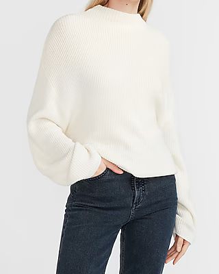 Ribbed Mock Neck Sweater | Express