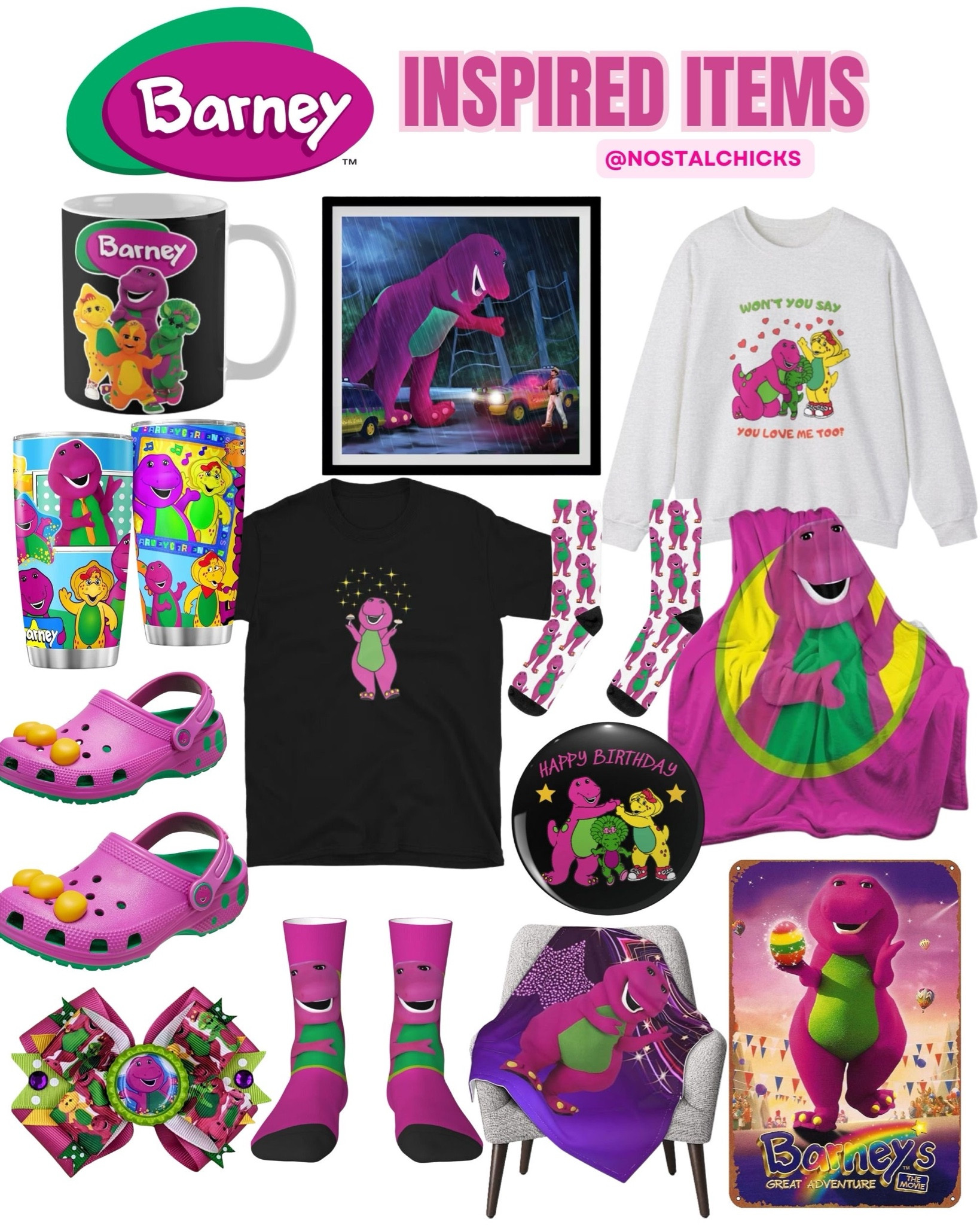 Barney Inspired Items 💗
#barney #nostalgia #nostalgic #90s #2000s