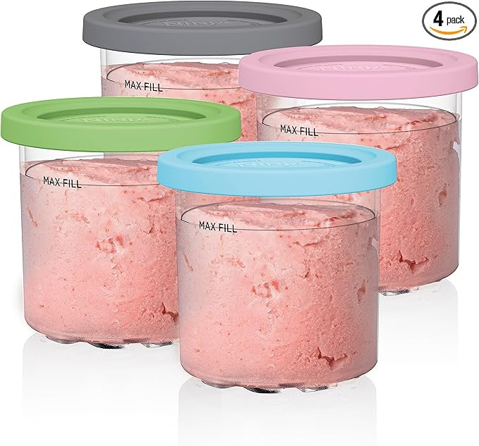 Ninja Creami Pints 4 Pack, Compatible with NC299AMZ & NC300s Series Creami Ice Cream Makers, Genu... | Amazon (US)