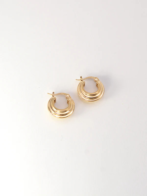 Shonda Grooved Hoops | Narrative Jewelry