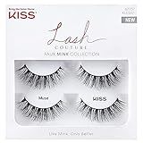 KISS Lash Couture Faux Mink False Eyelashes Double Pack, Knot-Free Lash Band, Reusable, Contact L... | Amazon (US)