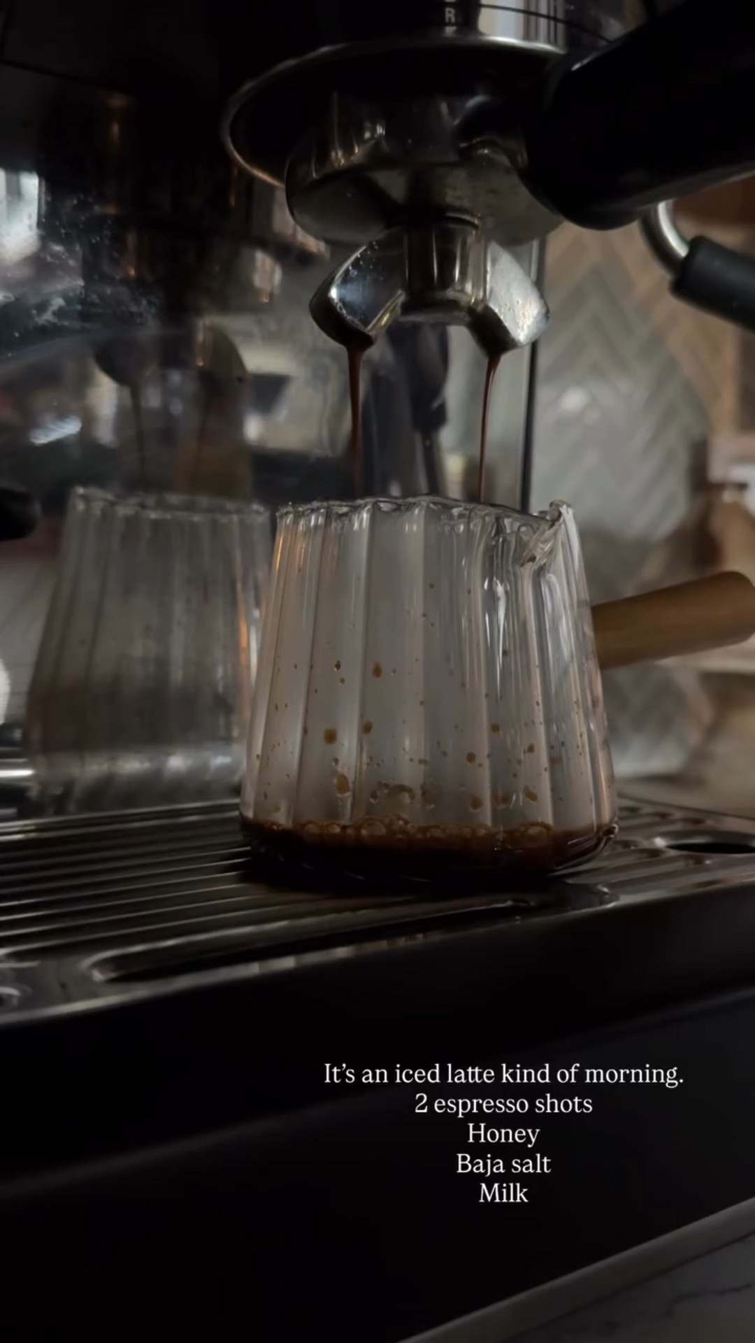 It’s an iced latte kind of morning. 
2 espresso shots
Honey 
Baja salt
Milk

Caraway discount code: MMACE

#LTKmorningroutine #LTKHome #LTKmomlife