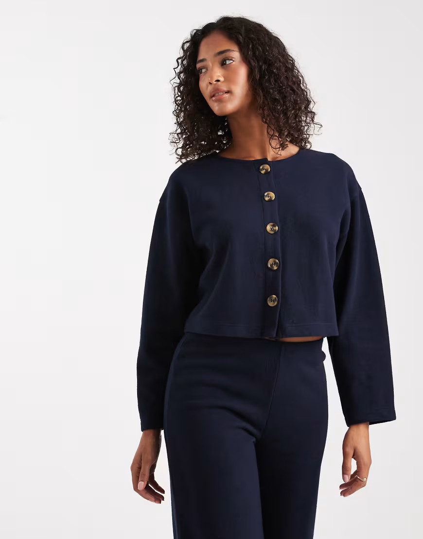 Miss Selfridge super soft cardigan in navy - part of a set | ASOS (Global)