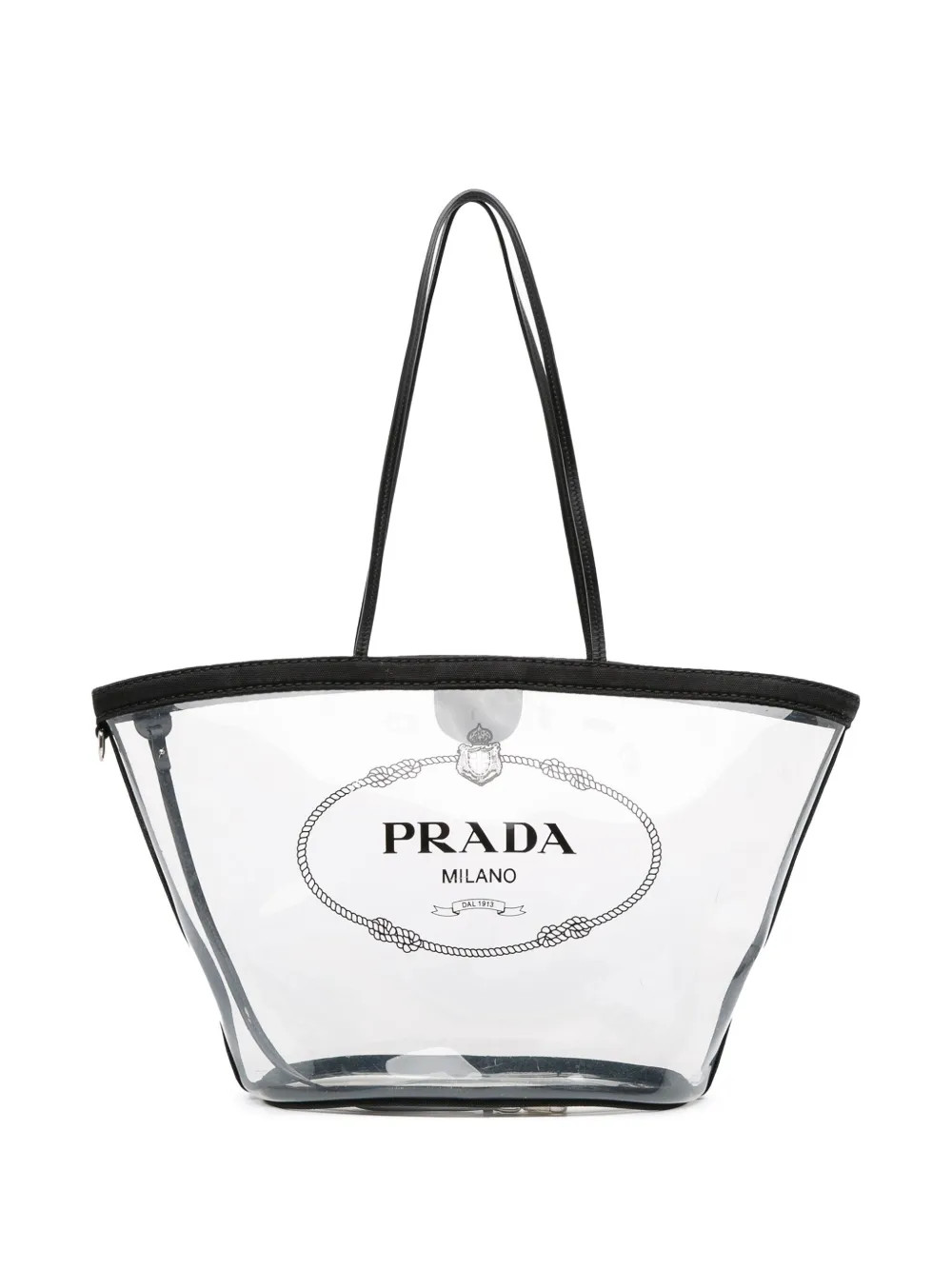 Prada Pre-Owned 2010-2025 PVC Canapa Logo Shopper Tote Bag | Black | FARFETCH ES | Farfetch Global