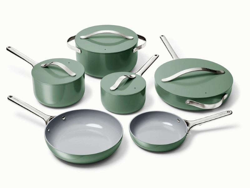 Ceramic Cookware & Minis Set | Nonstick Pots & Pans Set | Non-Toxic | Caraway