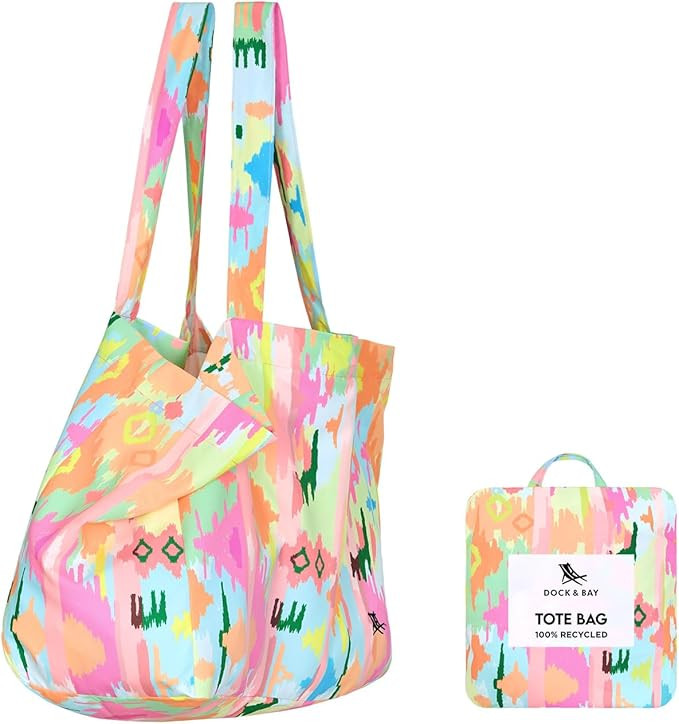 Dock & Bay Everyday Beach Tote Bag - Reusable Carrier Bag for Daily Use - Carries Up to 10kg - 10... | Amazon (US)