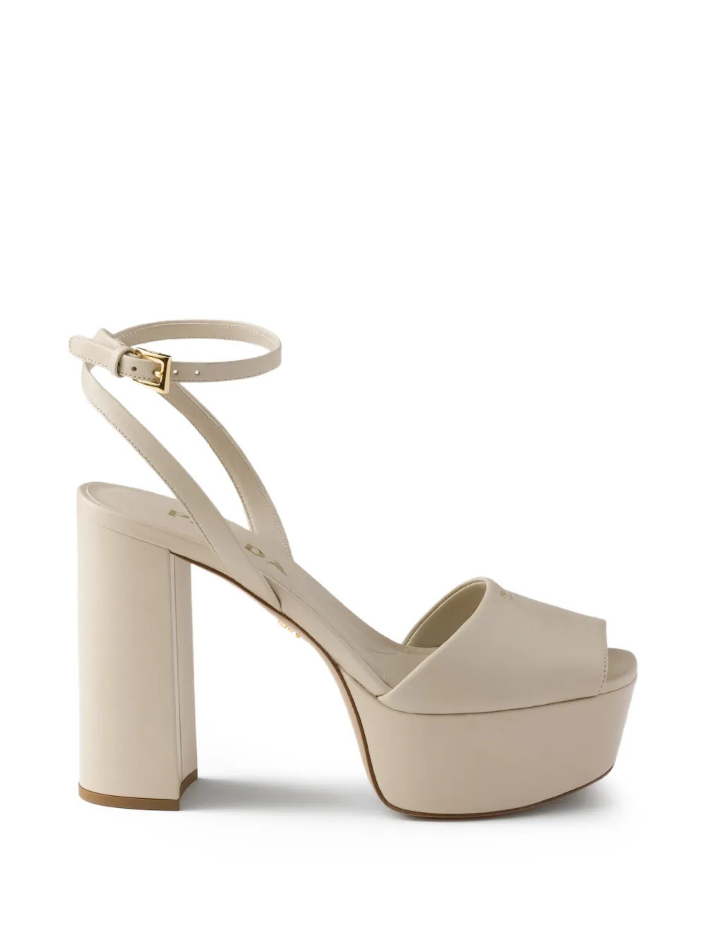 Prada nappa leather platform sandals - Neutrals | Farfetch Global
