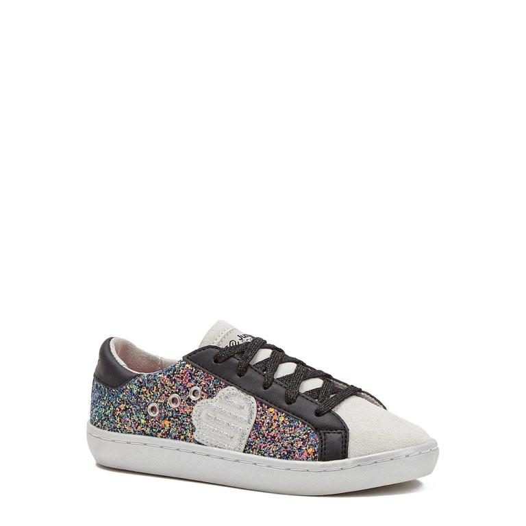 Justice Little Girl & Big Girl Low Court Sneaker, Sizes 13-6 | Walmart (US)