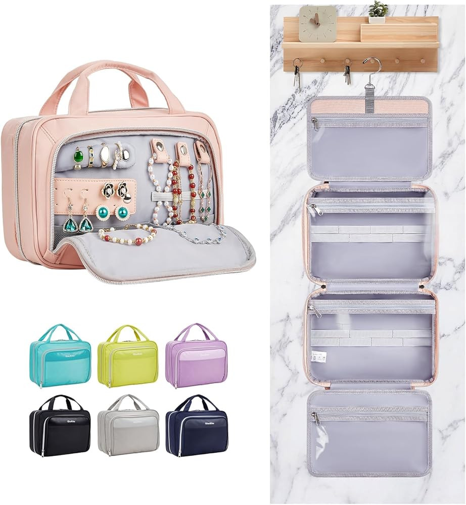 OlarHike Travel Toiletry Hanging Bag Waterproof Bags, Makeup bag, Toiletries, Jewelry, Travel Ess... | Amazon (US)