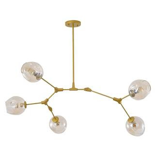 Ella 5-Light Gold Chandelier | The Home Depot