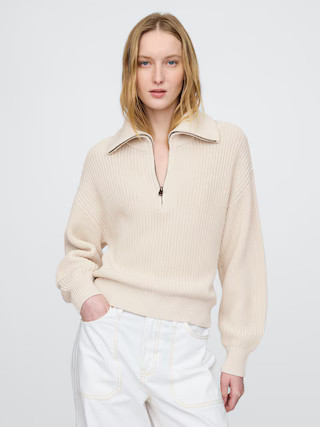 100% Cotton Half-Zip Pullover Sweater | Gap (US)