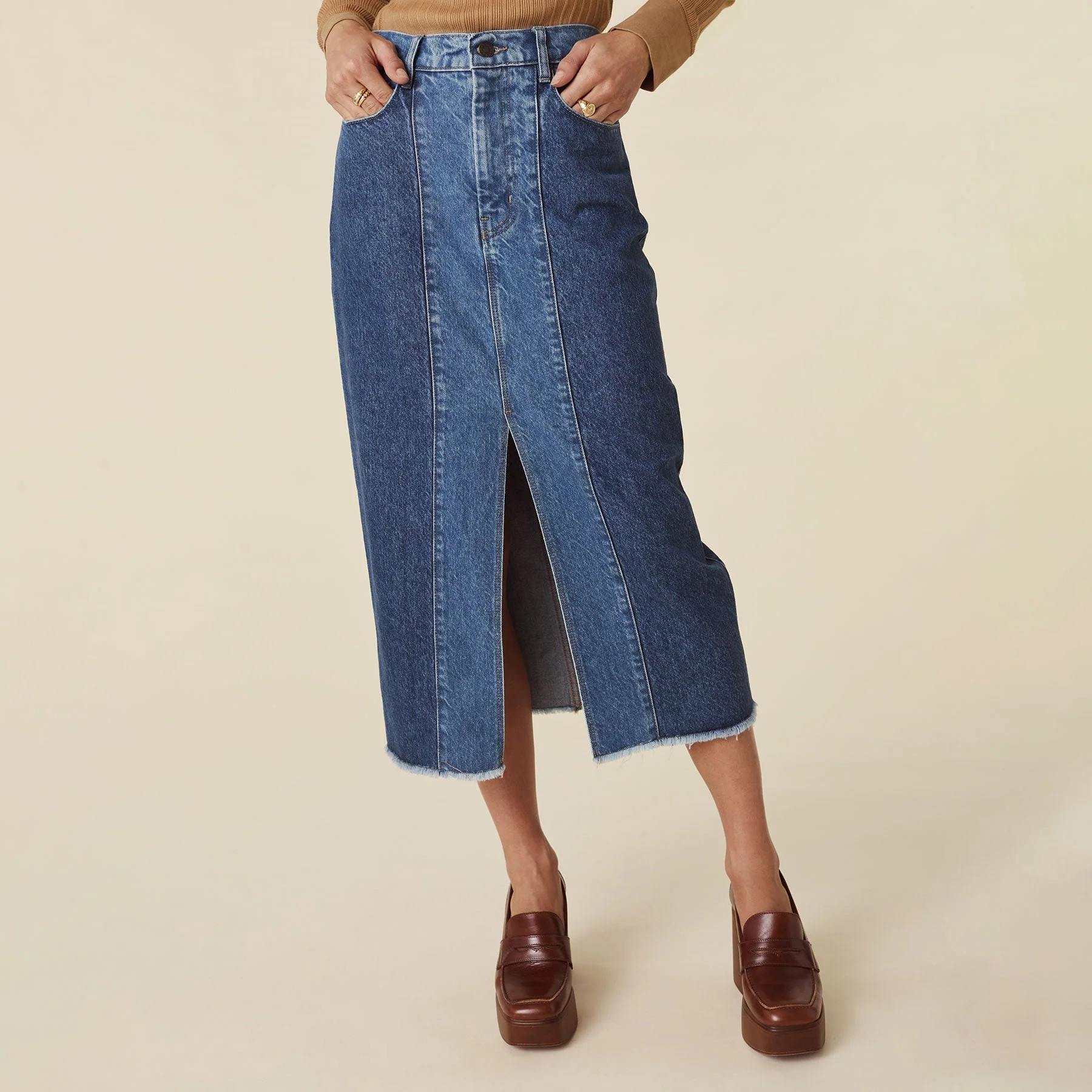 Daisy Patchwork Denim Skirt | Spell Designs (USA)