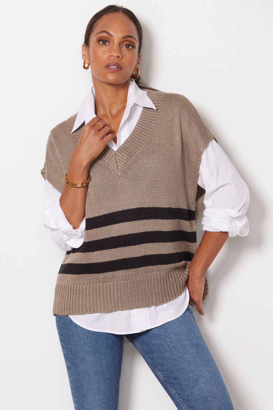 RD STYLE Kylie Stripe Vest | EVEREVE | Evereve