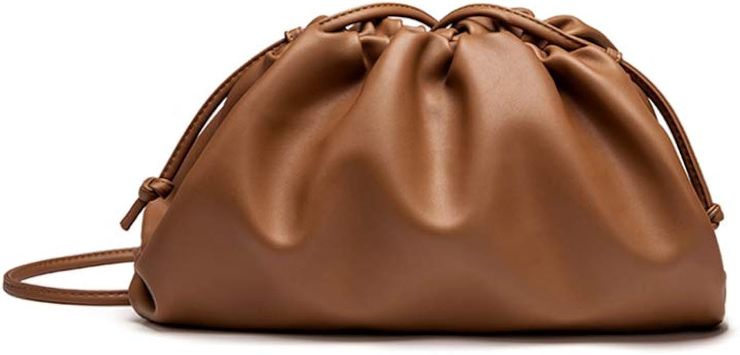 Women Dumplings Crossbody Bag Retro Ruched Shoulder Bag Fashion Tide Handbag Pouch Clutch Bag | Amazon (US)