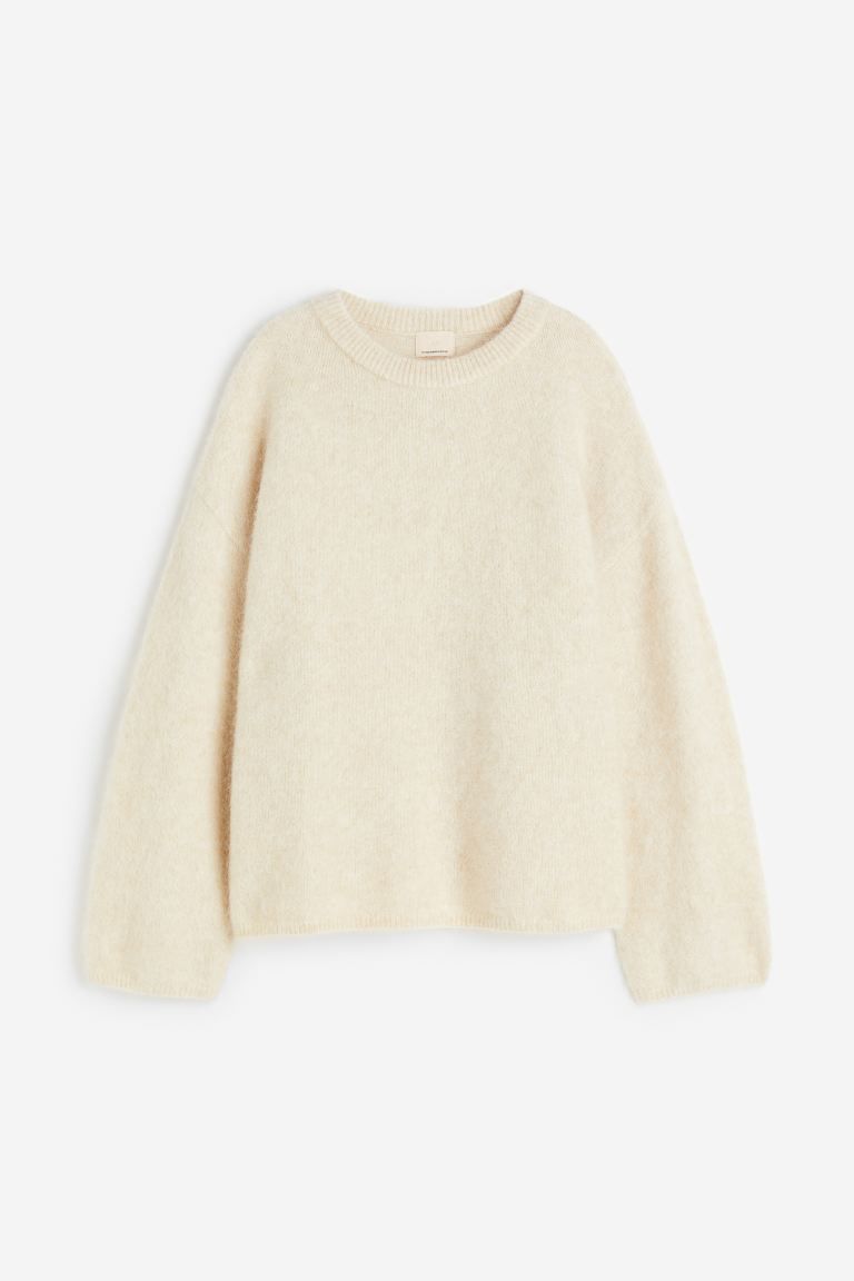 Oversize-Pullover aus Mohairmix - Cremefarben - Ladies | H&M DE | H&M (DE, AT, CH, NL, FI)