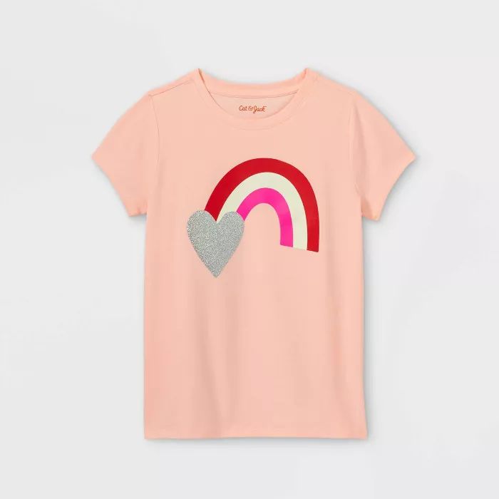 Girls' 'Valentine's Day' Short Sleeve Graphic T-Shirt - Cat & Jack™ | Target