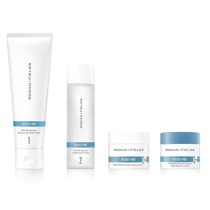 Rodan + Fields Redefine Regimen | Skincare Kit Includes Clay Cleanser, Toner, Triple Defense Crea... | Amazon (US)