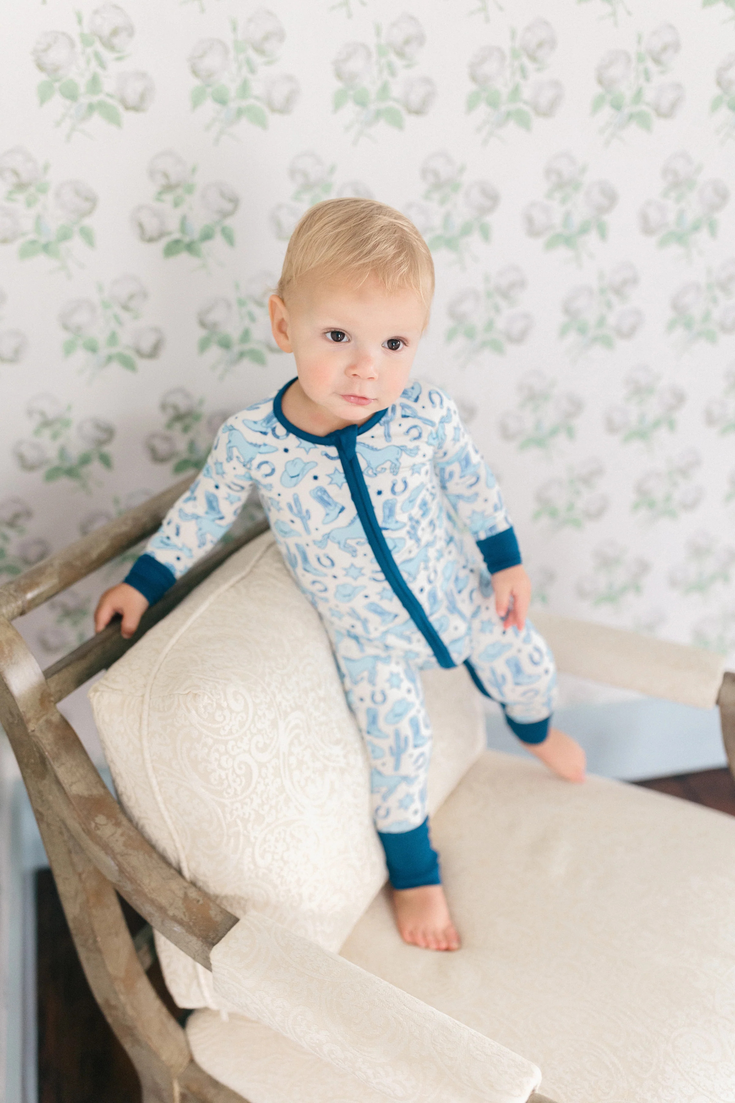 Western Premium Zipper Romper | Poppy Kids Co