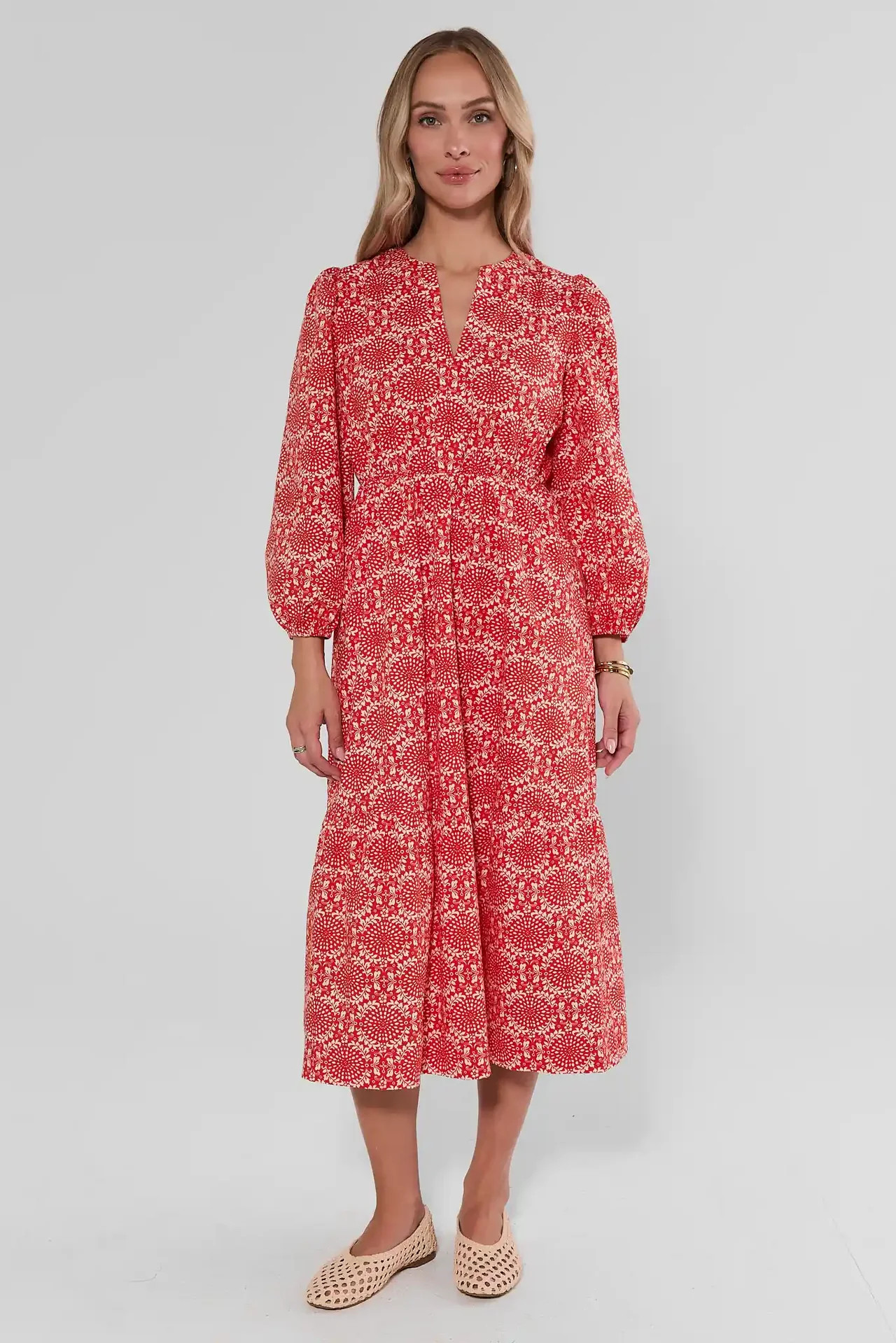Hailey Poppy Printed Midi Dress | Avara