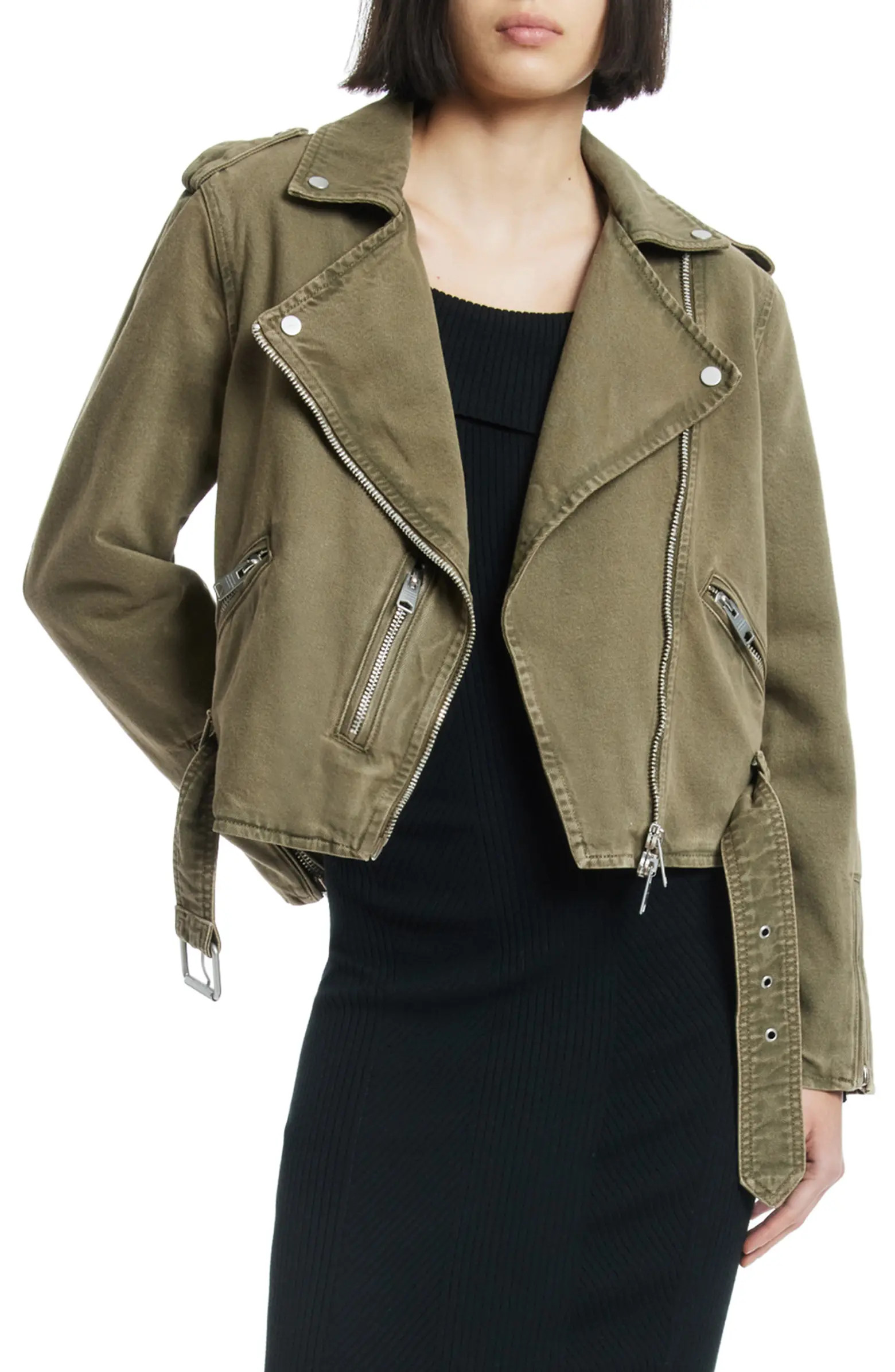 AllSaints Balfern Denim Biker Jacket | Nordstrom | Nordstrom