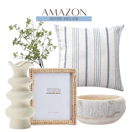 Amazon home finds include throw pillow, decorative bowl, picture frame, greenery stem, bubble vase.

Home decor, home accents, coastal decor, neutral home decor

#LTKhome #LTKstyletip #LTKfindsunder50