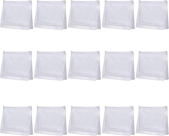 20 PCS Mini Clear Makeup Bag Small Clear Plastic Cosmetic Bags with Zipper Travel Toiletry Makeup... | Amazon (US)