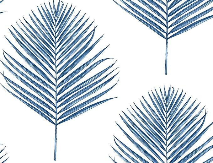 Lillian August Luxe Haven Maui Palm Peel and Stick Wallpaper (Coastal Blue) | Amazon (US)