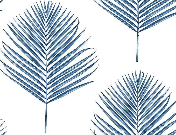 Lillian August Luxe Haven Maui Palm Peel and Stick Wallpaper (Coastal Blue) | Amazon (US)