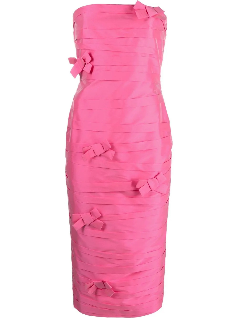 Bernadette bow-detail Taffeta Midi Dress - Farfetch | Farfetch Global