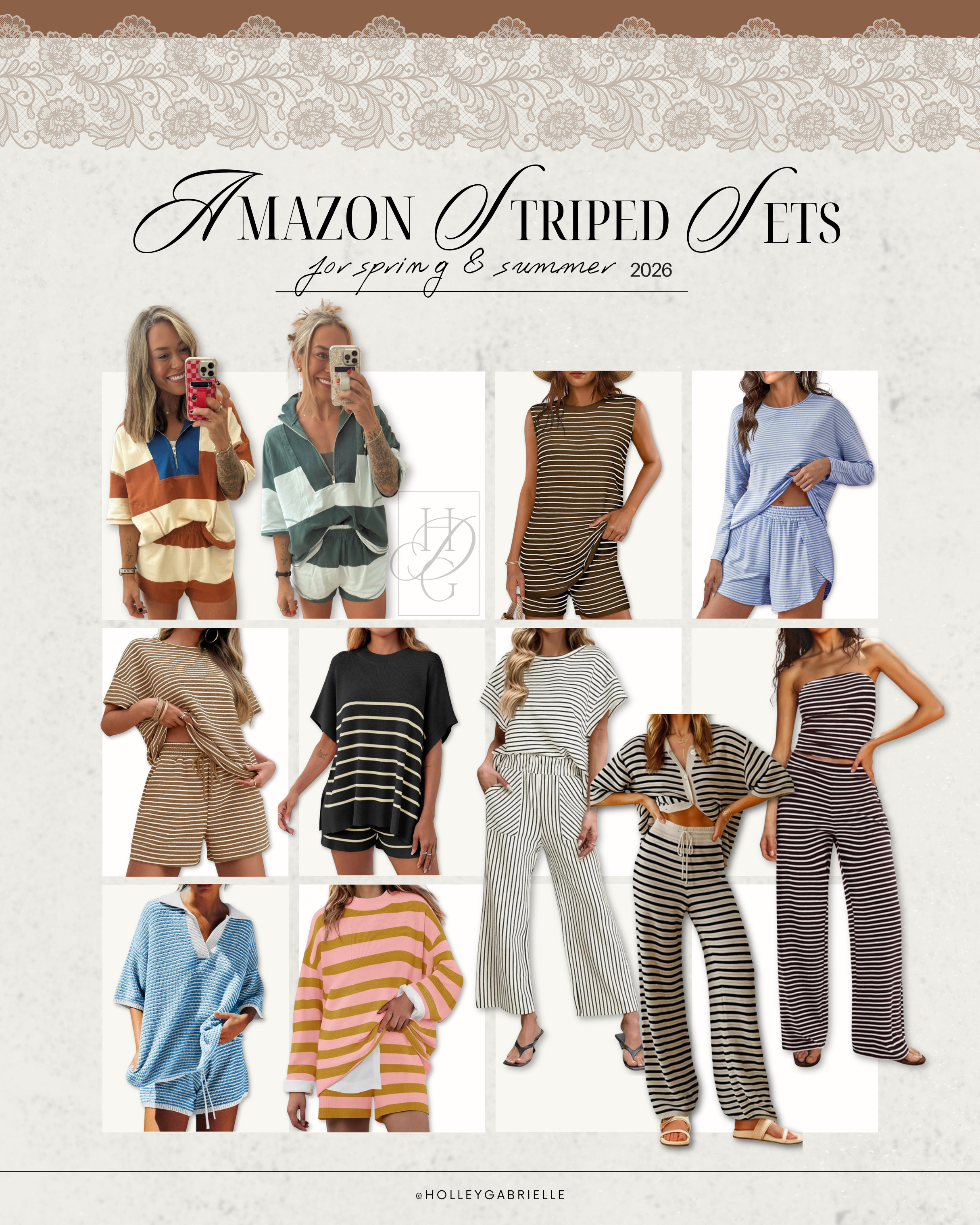 Y’all KNOW I love my stripes AND a set😍 some of my faves from Amazon over the years! I do S or M in all of these! 

Ootd / two piece set /casual / cute / comfy / fashion / Holley Gabrielle 
 

#LTKPetite #LTKootd #LTKSeasonal