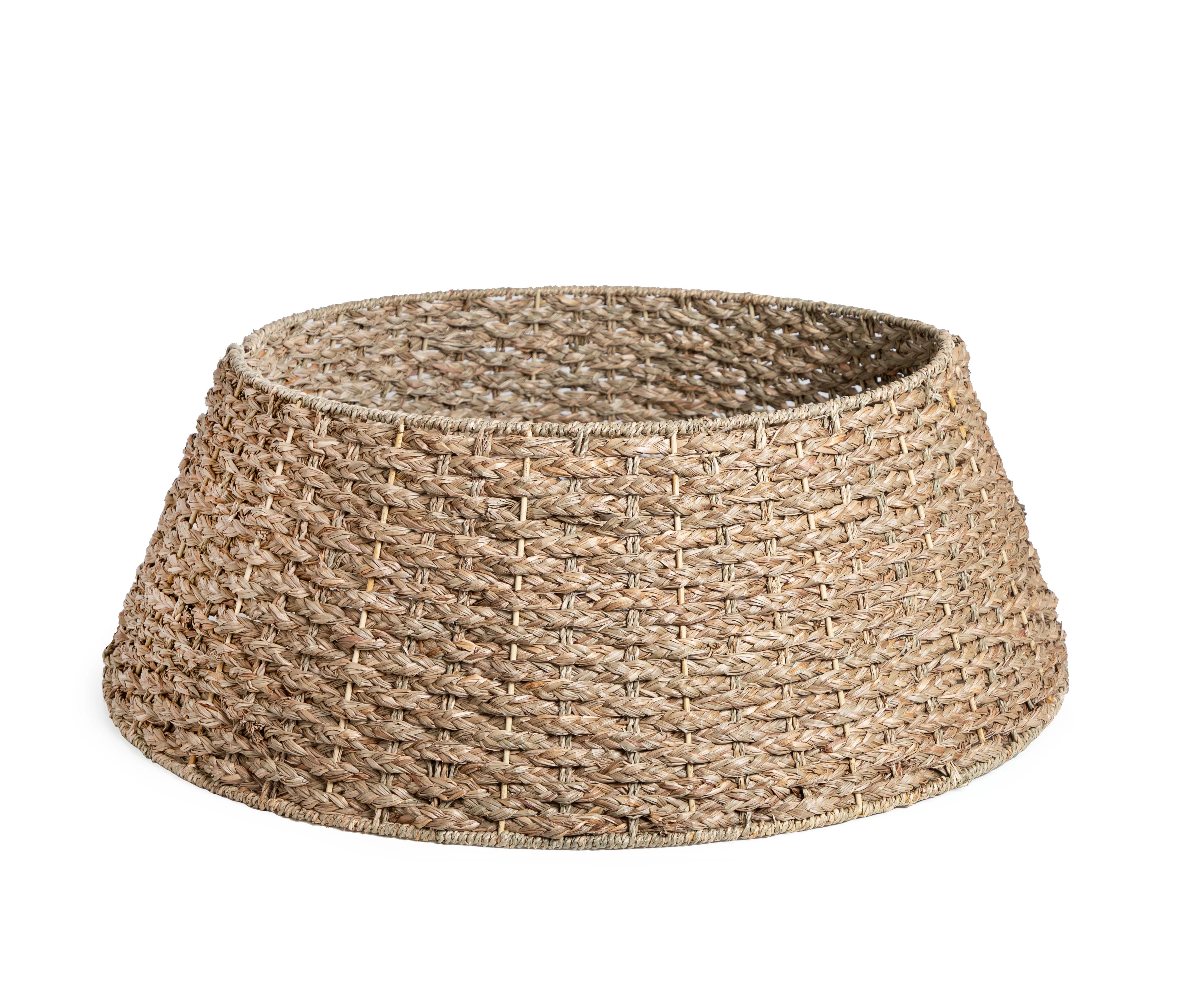 Holiday Time Natural Seagrass Woven Christmas Tree Collar - Walmart.com | Walmart (US)