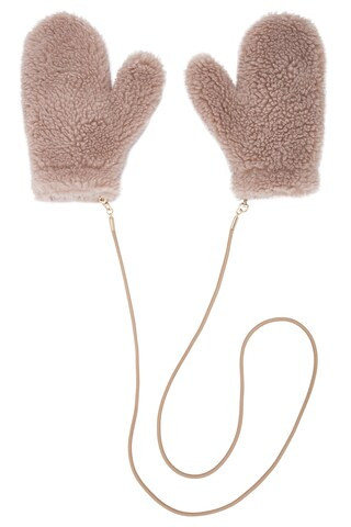Adrienne Landau Teddy Faux Fur Mitts in Tawny Brown from Revolve.com | Revolve Clothing (Global)