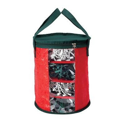 XMAS ZIP UP LIGHTS STORAGE BAG CHRISTMAS TREE REELS DECORATIONS ORGANIZER BOX  | eBay | eBay UK