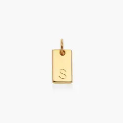 Willow Tag Initial Charm - Gold Vermeil | Oak & Luna (US)