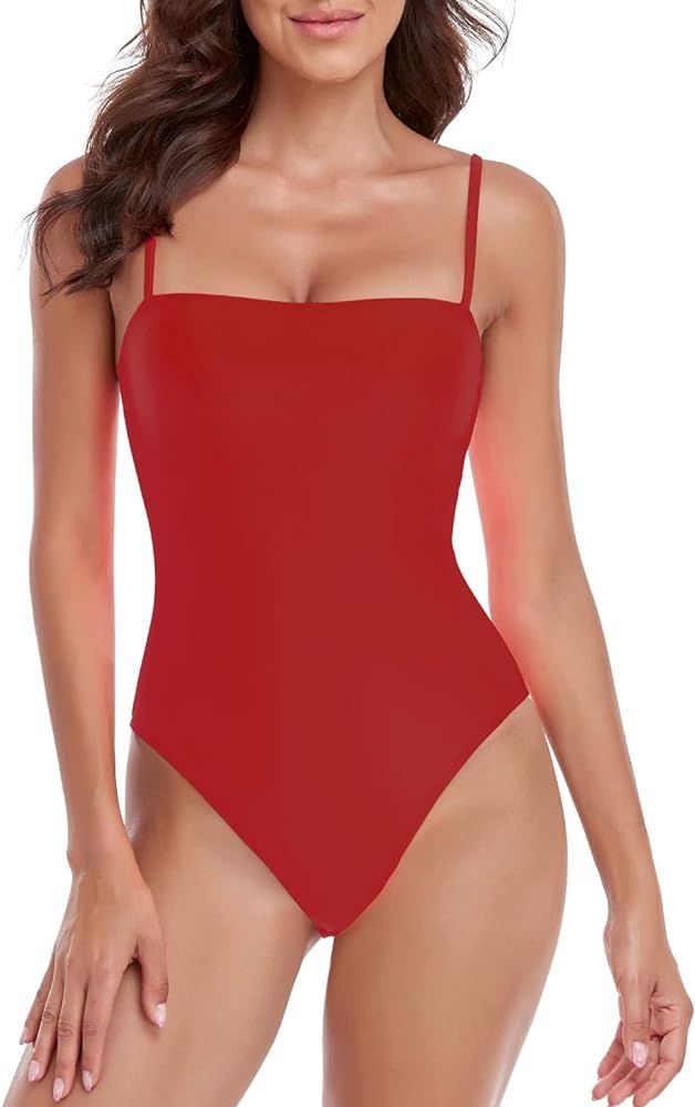 RELLECIGA Women's Bathing Suit Adjustable Straps Bandeau One Piece Swimsuit for Women | Amazon (CA)