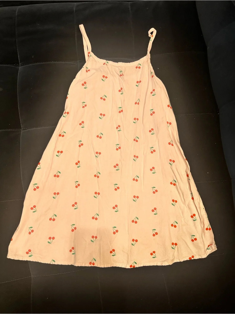 Cat & Jack Peach Cherry Print Spaghetti-Strap Dress | Poshmark