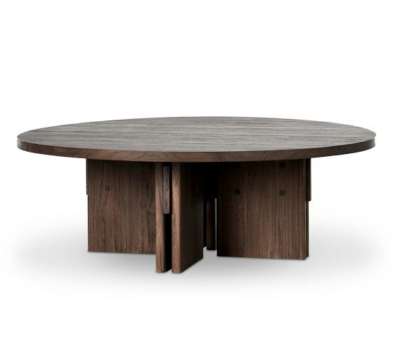Enid Teak Round Outdoor Coffee Table (48") | Pottery Barn (US)
