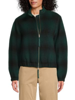 Plaid Wool-Blend Bomber Jacket | Saks Fifth Avenue OFF 5TH