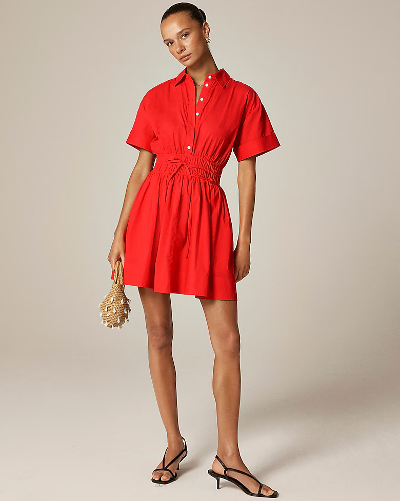 Elena mini shirtdress in cotton poplin | J. Crew US