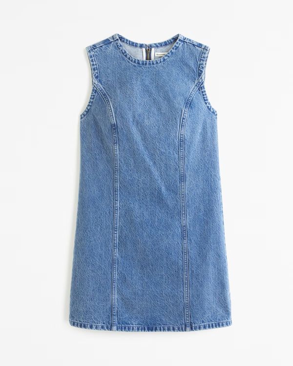 New!BestsellerDenim Shift Mini Dress | Abercrombie & Fitch (US)