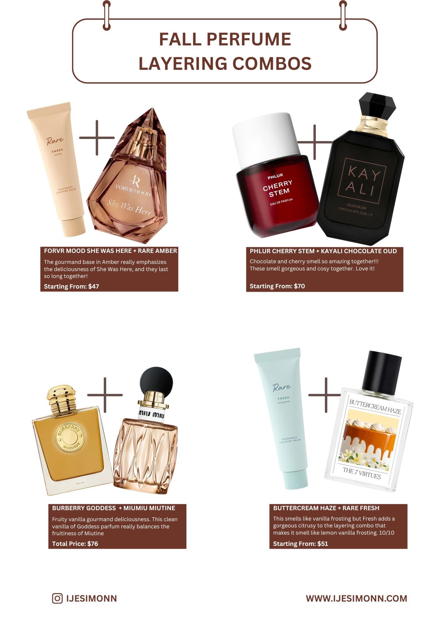 Fall perfume layering combo 

#LTKBeauty #LTKFindsUnder50 #LTKSeasonal