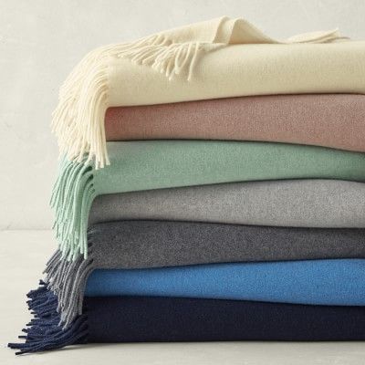 European Solid Cashmere Throw | Williams-Sonoma