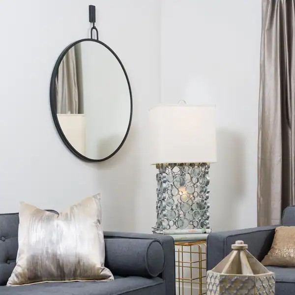 Round Black Stopwatch Mirror - Overstock - 20598588 | Bed Bath & Beyond