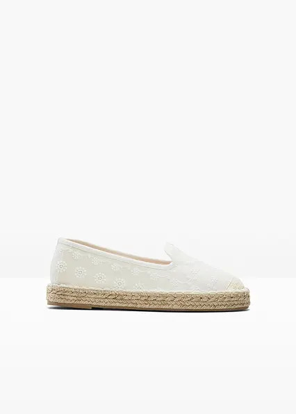Sommerliche Espadrille mit Blumenstickerei - beige | bonprix | Bonprix DE