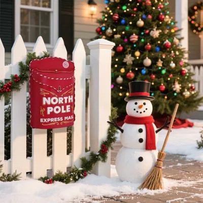 Santa Mailboxes Christmas Mailbox for Outdoor Decoration,Letter to Santa Mailbox for Outdoor Christmas Decoration Clearance | Wayfair North America