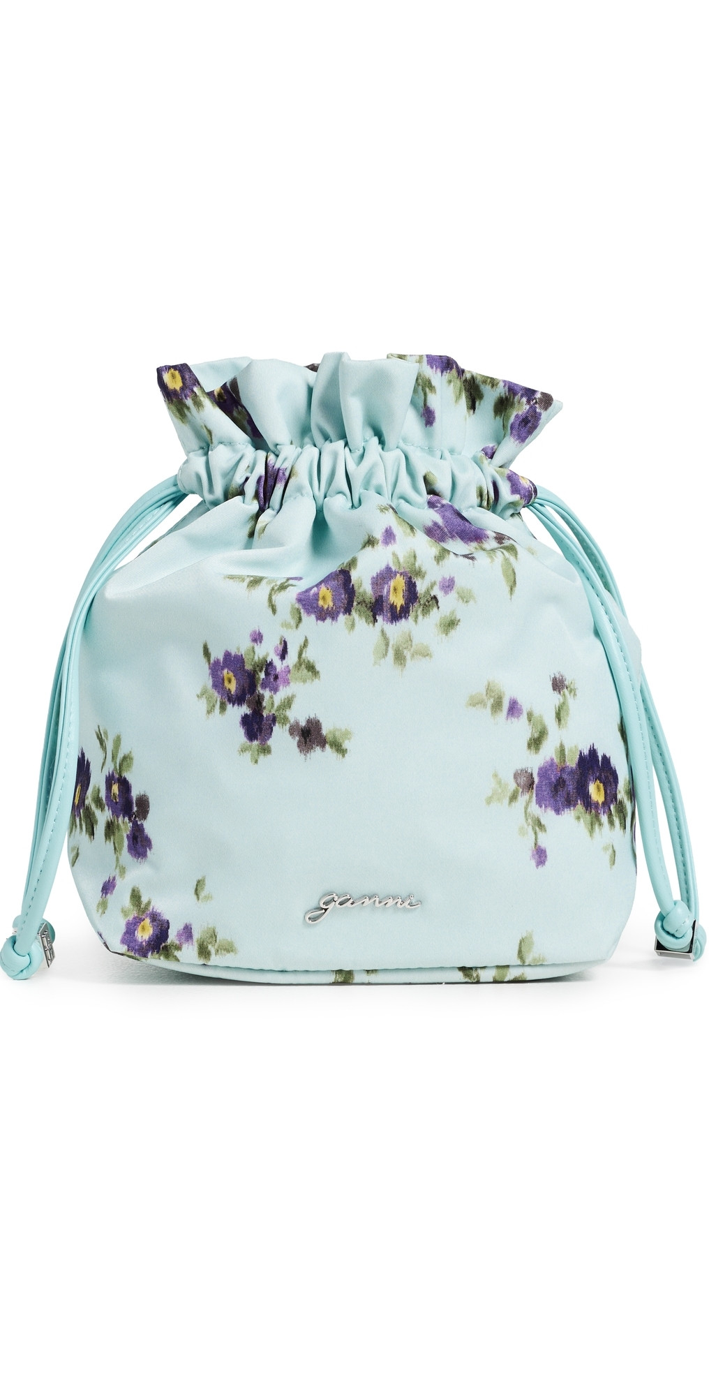 GANNI Printed Nylon Pouch Iced Aqua One Size | Shopbop
